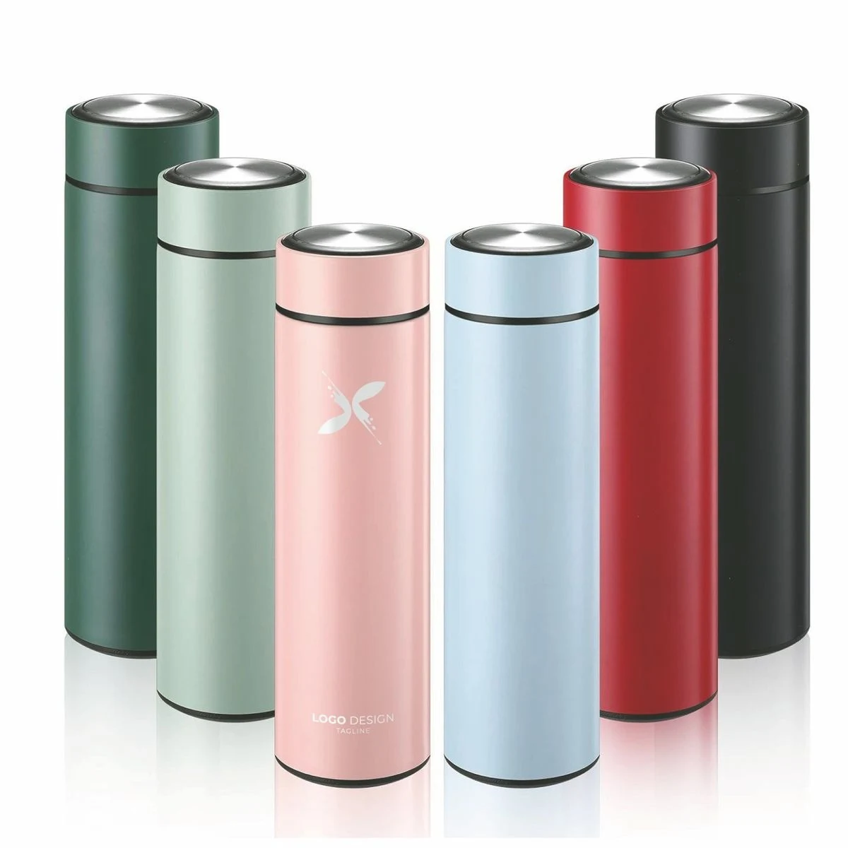 Stainless Steel Water Bottle 17oz Insulated Water Bottle Skinny cup Portable Slim Flask Travel Mug 1