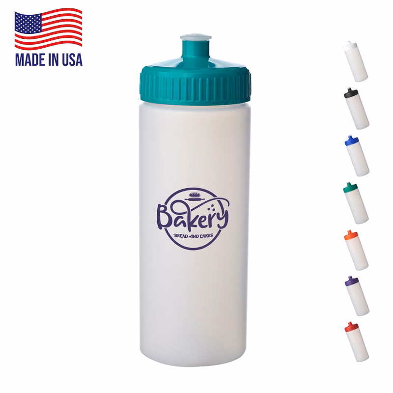 20 oz USA Made Frosted Sport Plastic Water Bottles