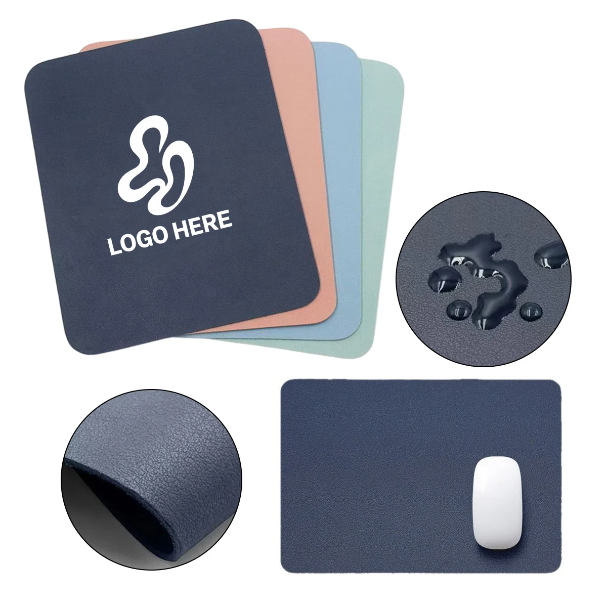 Pu Leather Anti-Slip Simple Mouse Pad 1