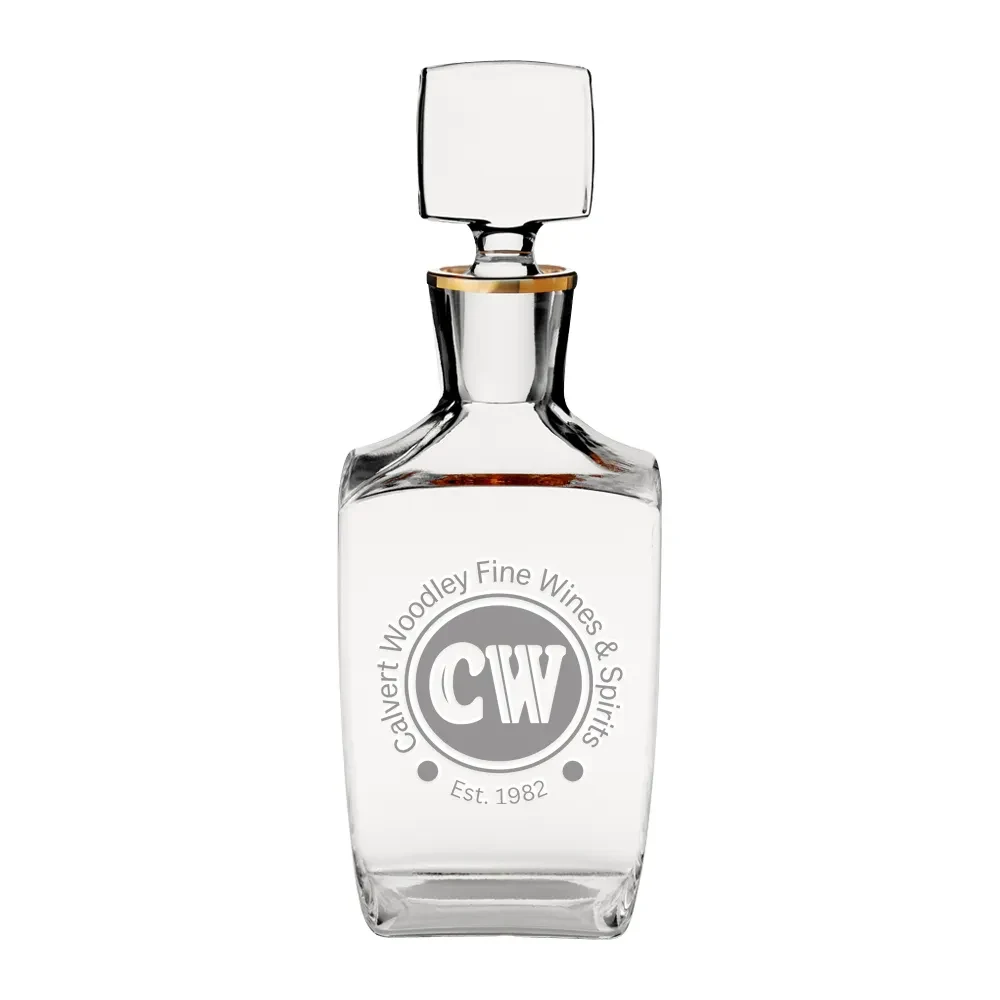 40oz. Gold Rimmed Spirit Decanter 1