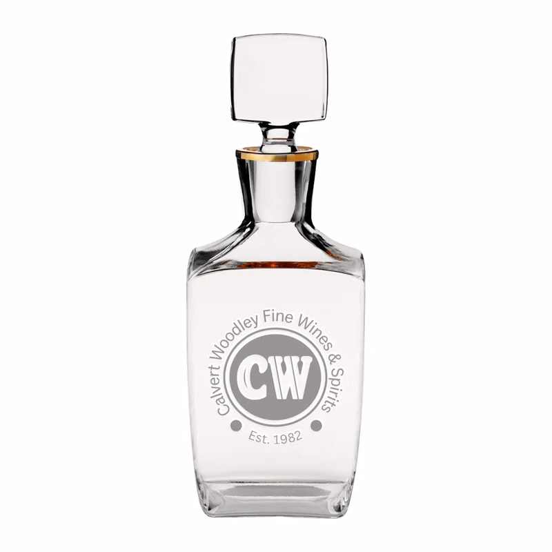 40oz. Gold Rimmed Spirit Decanter
