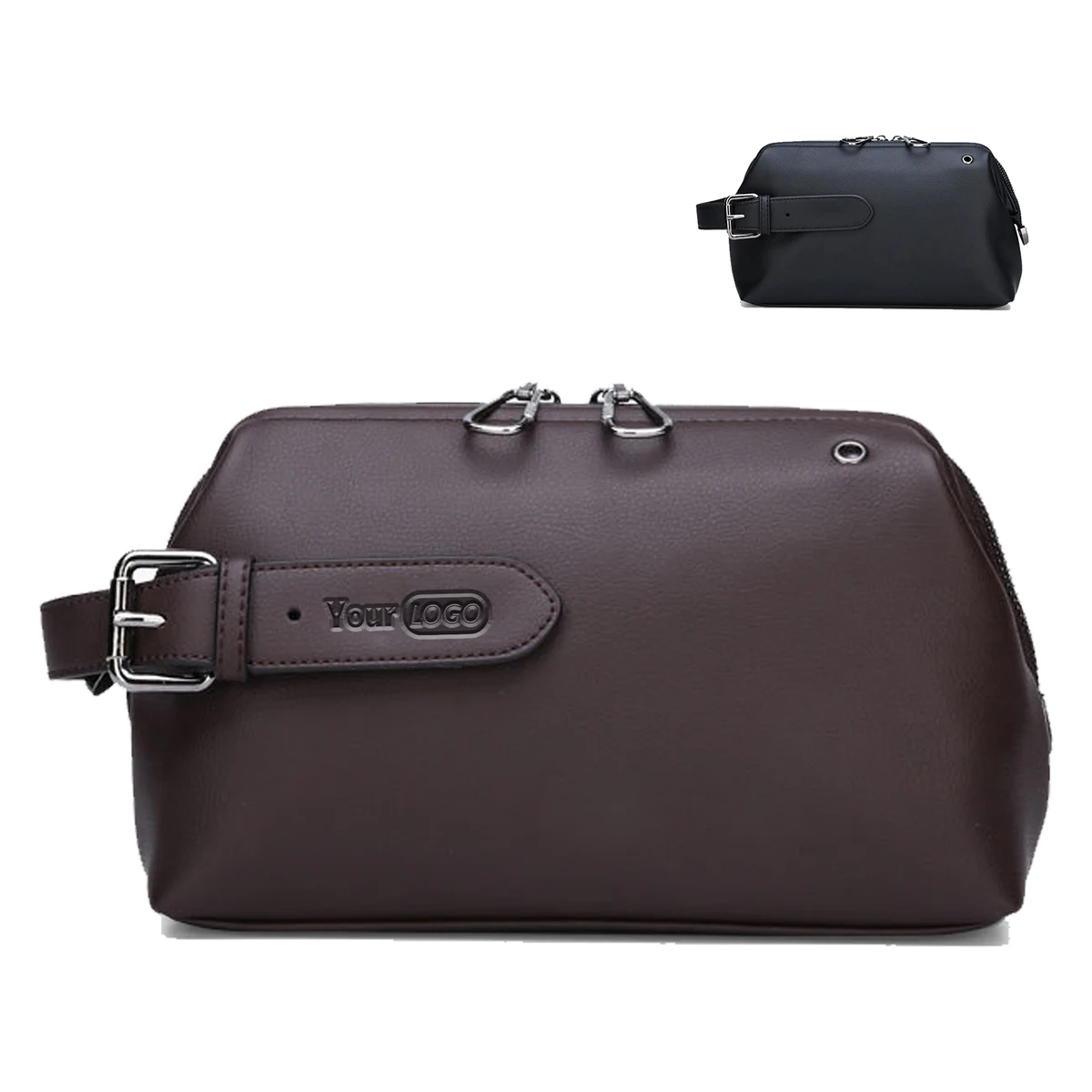 pu Men's large capacity soft leather handbag 1