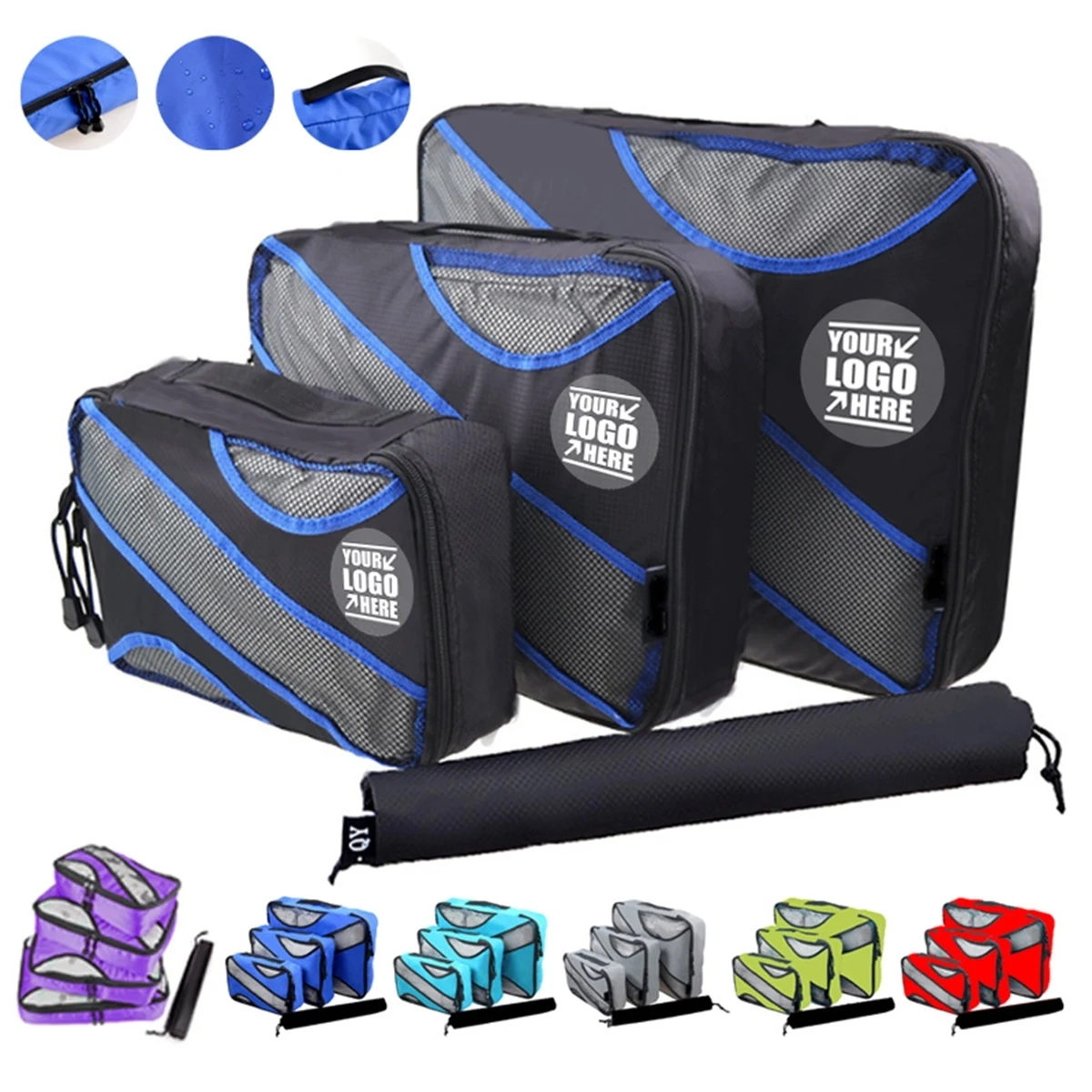 Custom 4 Set Durable Travel Luggage Packing Organizers 1