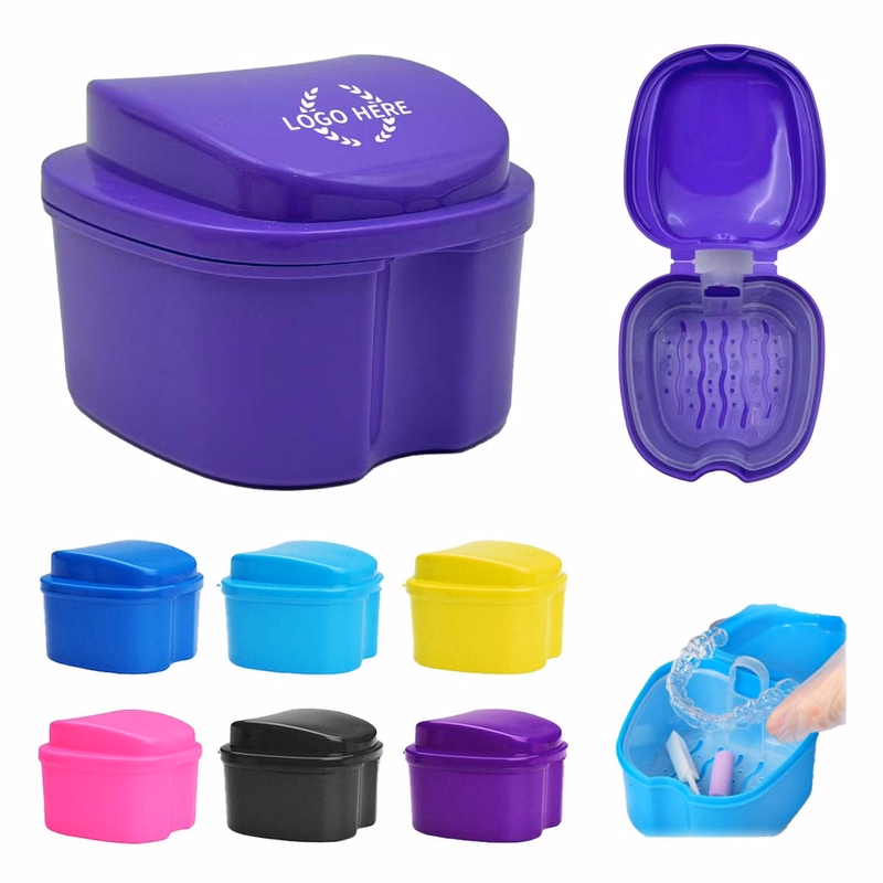 Portable Denture Storage Box Retainer Case