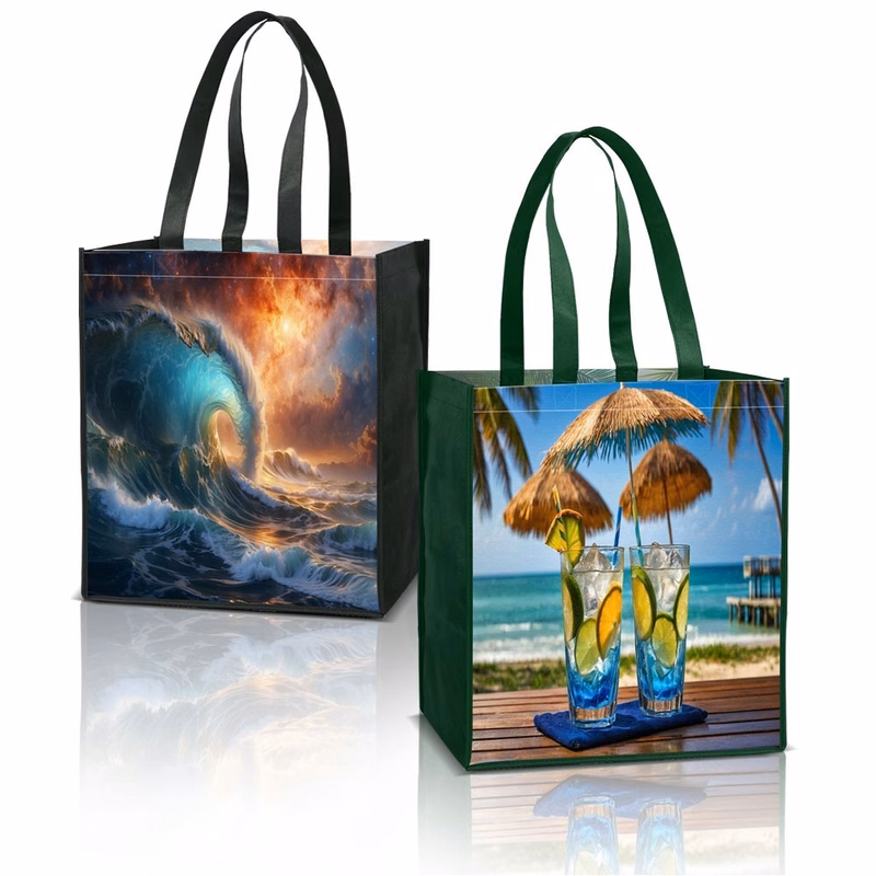 Laminated Non-Woven Tote Bag 13" W X 15" H X 10" D