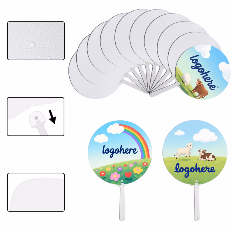 Custom Logo Church Fan with Handle