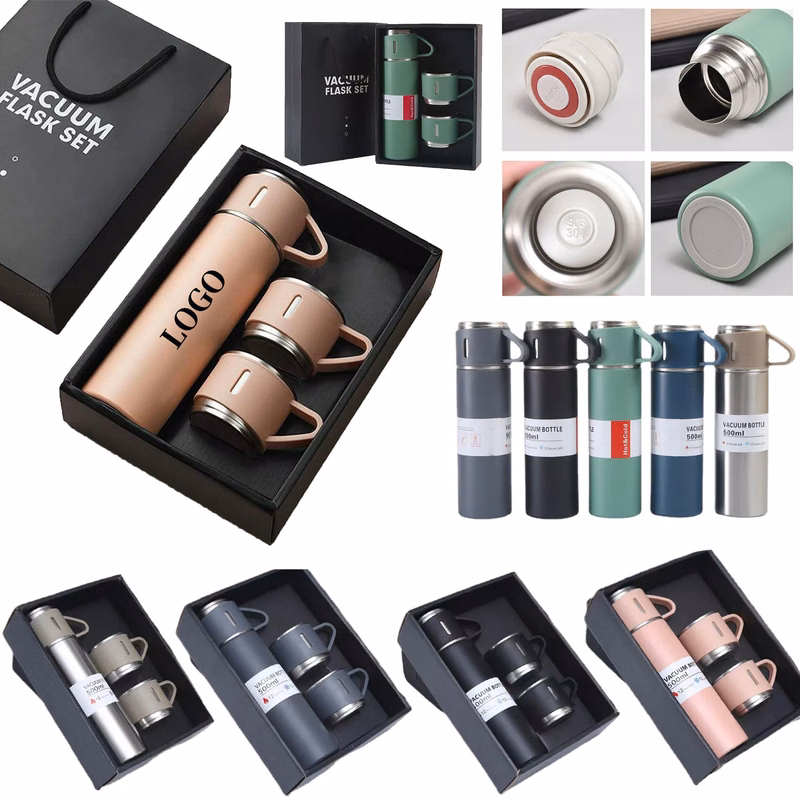 17OZ Thermos Set with Two Small Cups