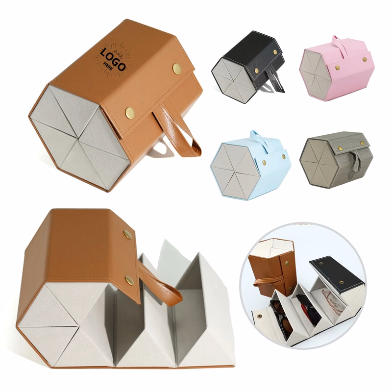 Foldable Hexagonal Glasses Case