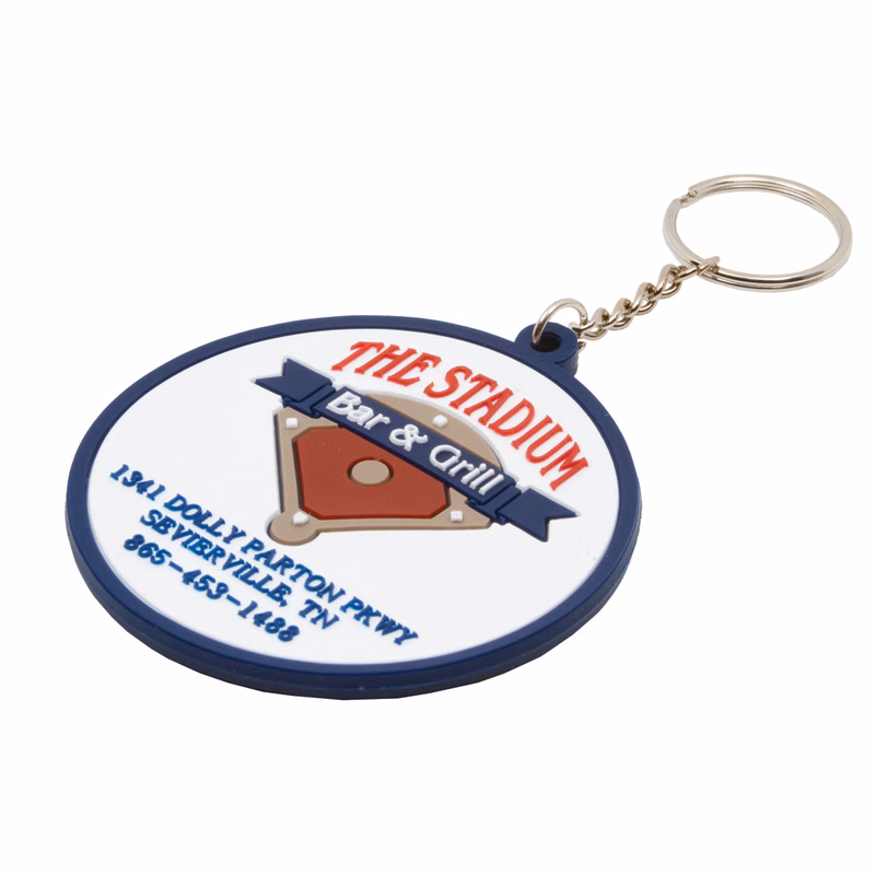 Soft PVC Key Tag 2D; 3.97" - 4.3" diameter