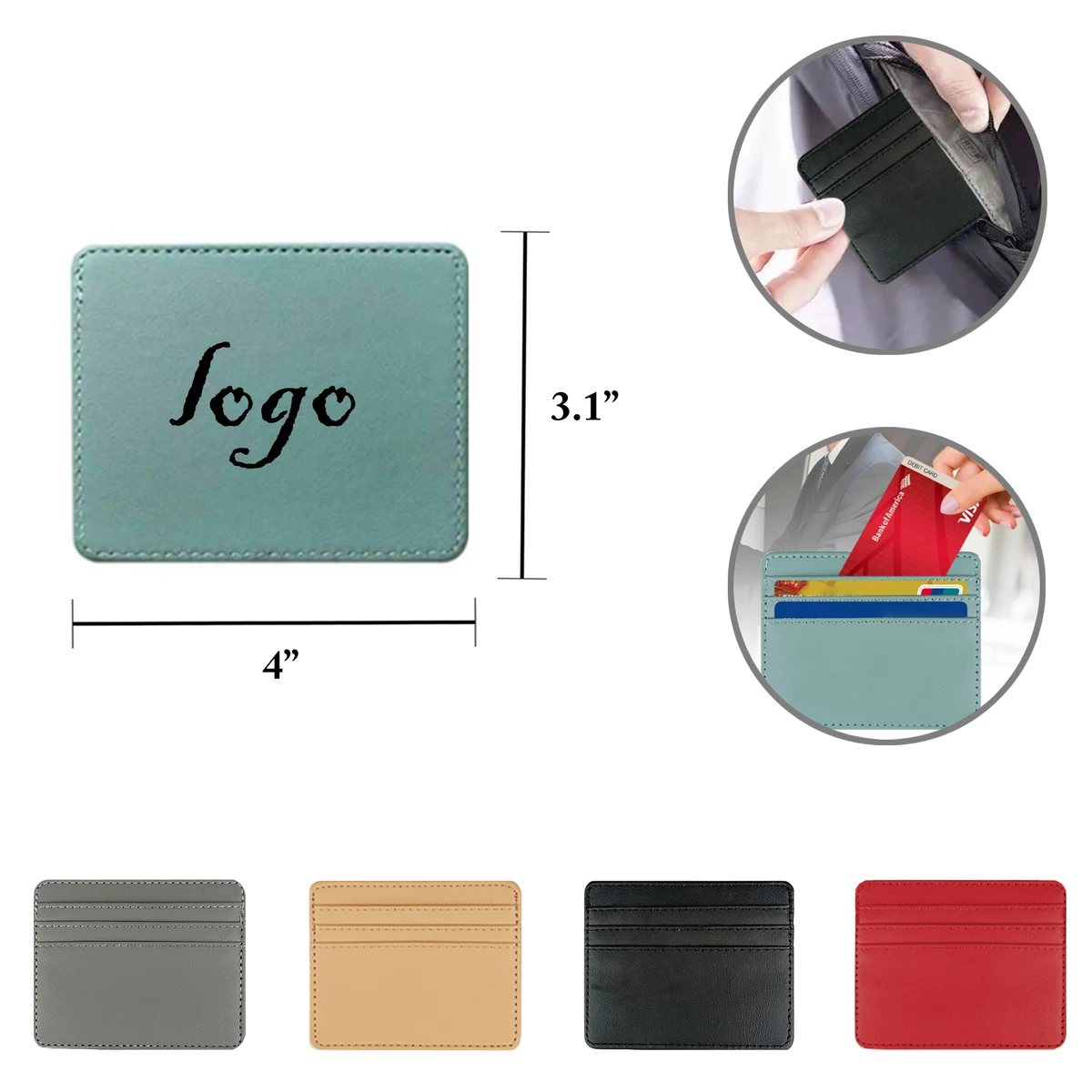 MOQ50 PU Leather Multi-Slot Card Wallet 1