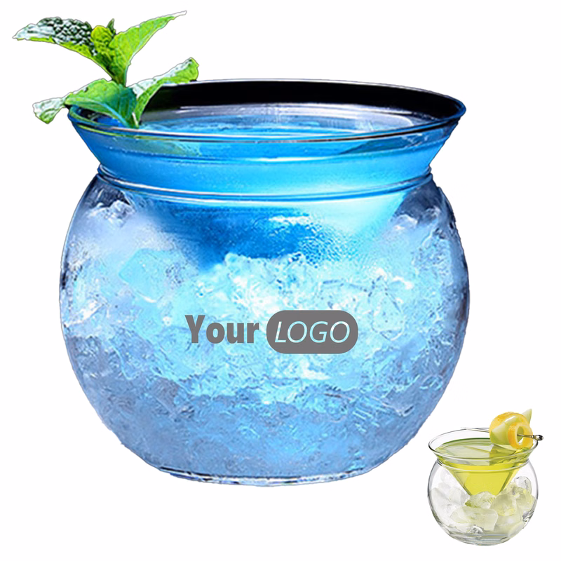 Glass Triangle Belt Base Cocktail Cup