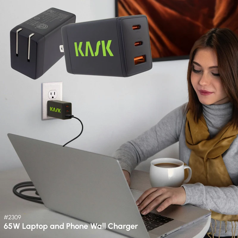 65W Laptop and Phone Wall Charger 1
