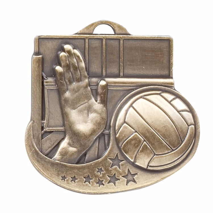 Volleyball Star Blast Medal, 2"