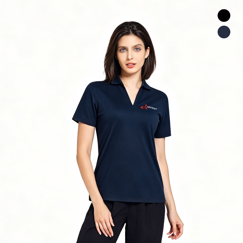 Ladies Micro Pique Ribbed Collar Polo Shirt