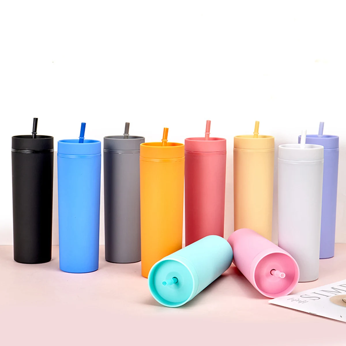 Colored Acrylic Skinny Tumblers 1