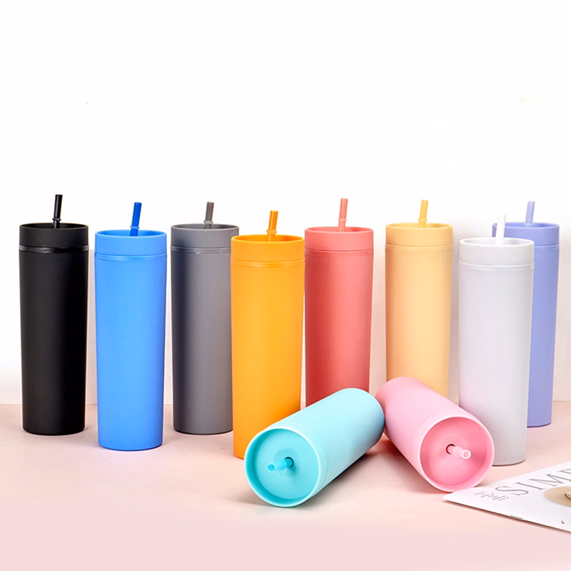 Colored Acrylic Skinny Tumblers