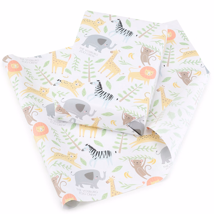 Baby Safari Reversible Wrapping Paper (28"x20")