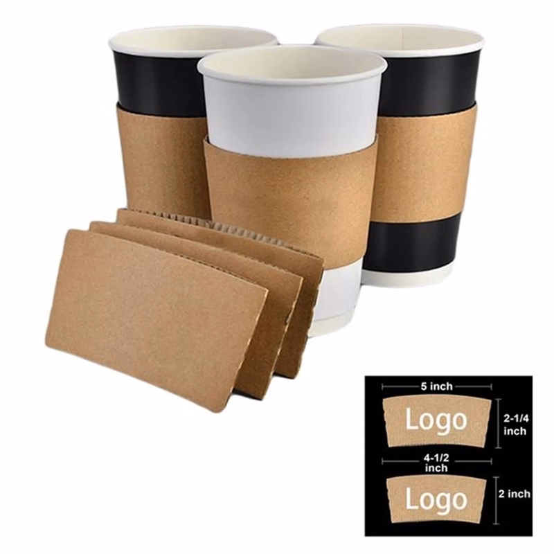 12 Oz Kraft Paper Coffee Cup Sleeves