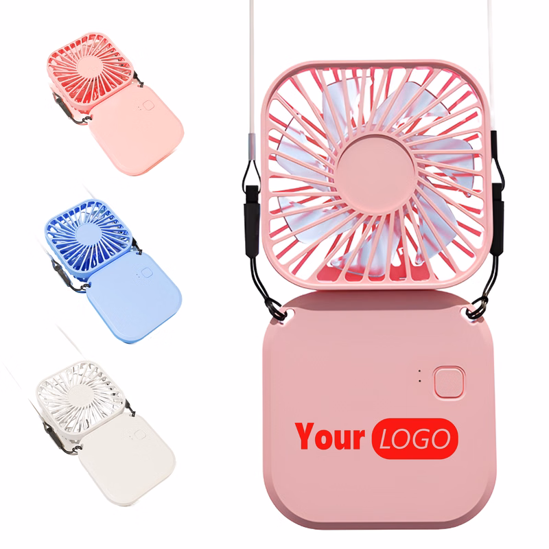 MOQ 50 Foldable Handheld Fan USB Rechargeable Neck Fan