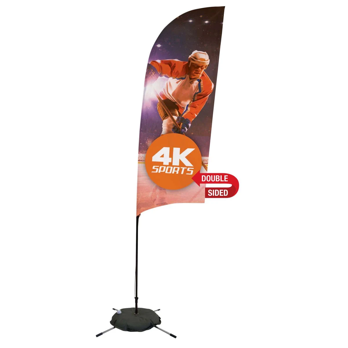 9' Streamline Razor Sail Sign Kit (Double-Sided with Scissor Base) 1