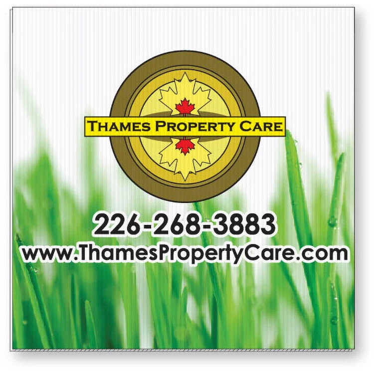 5/32" White Coroplast Sign, 23.25" x 23.25" Rectangle, Full Colour 1