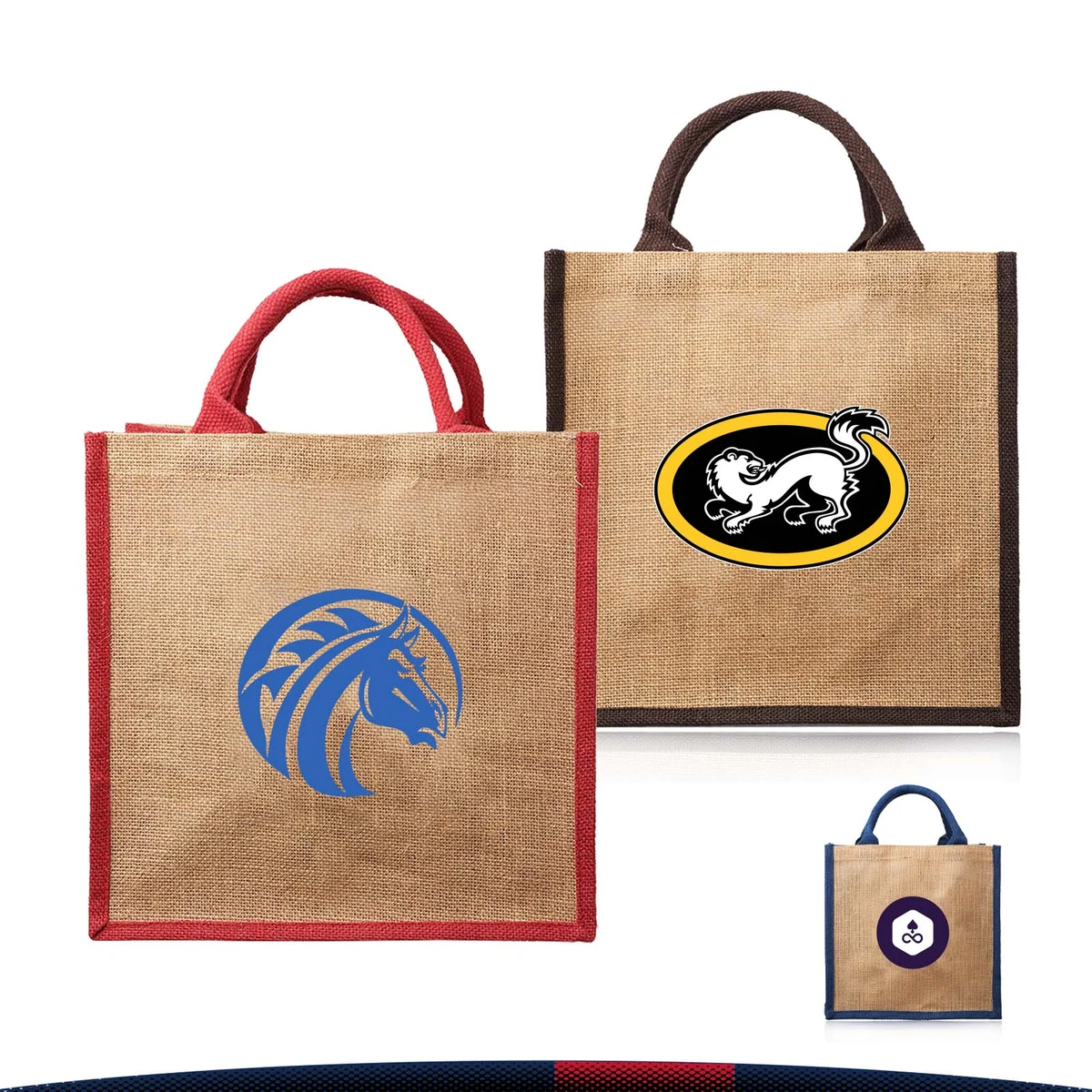 Reinie Jute Tote Bag, custom tote bag with logo imprint 1