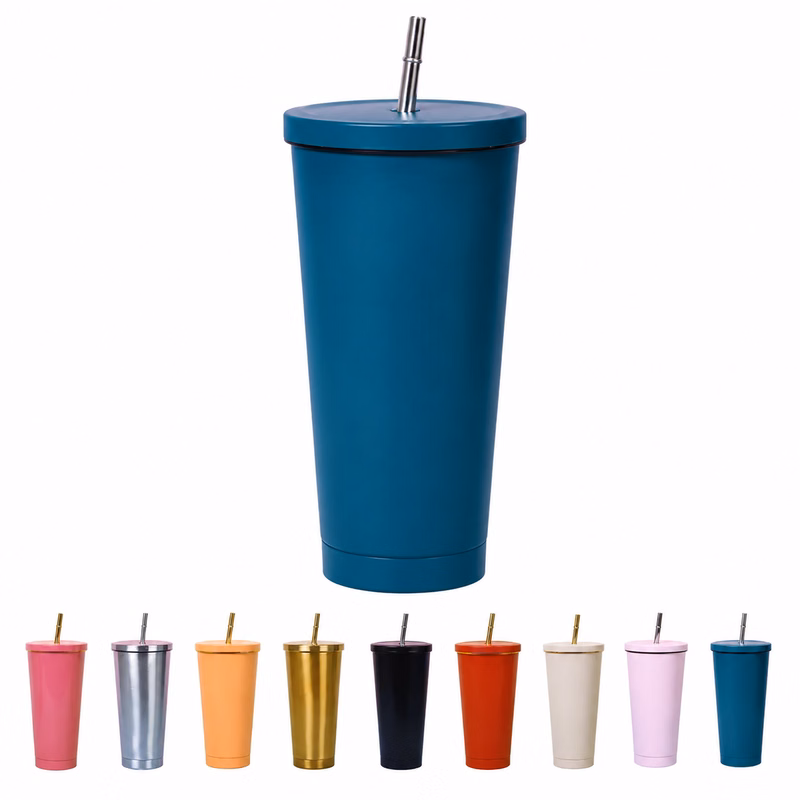 304 Stainless Steel Insulated Cup With Straw