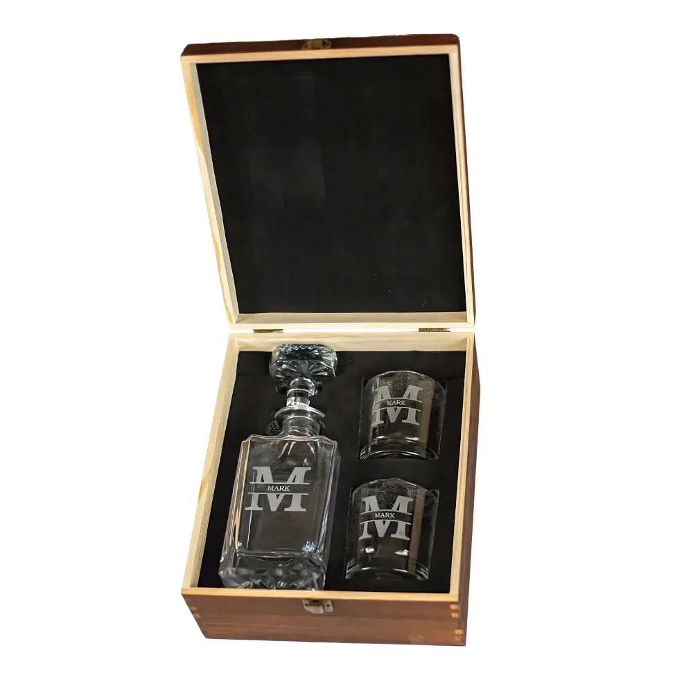 Whiskey Decanter and Glass Gift Set 1