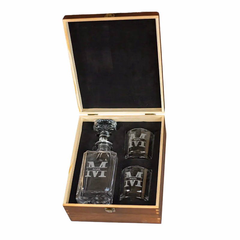 Whiskey Decanter and Glass Gift Set