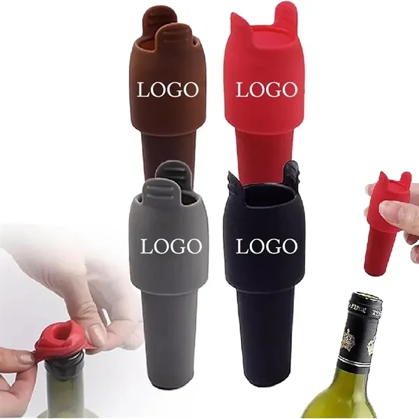 Custom Silicone Double Seal Wine Stopper — Premium Hospitality Barware Accessory 1