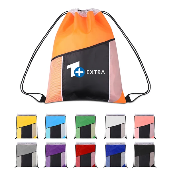 Two Tone Waterproof Mesh Cinch Bag 1