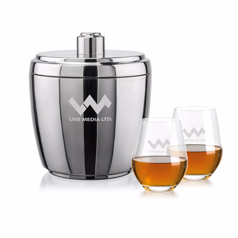 Pescara Ice Bucket & Graydon On-the-Rocks Set