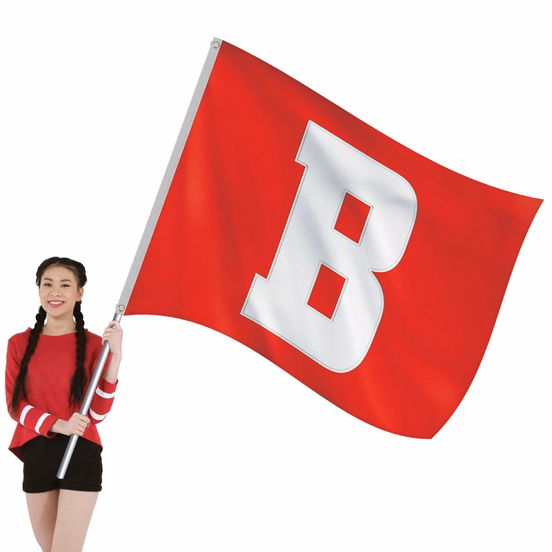 5' x 6' Nylon One Letter School Spirit Flags