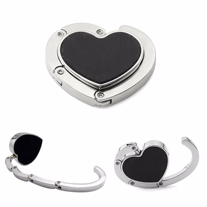 Foldable Heart Purse & Bag hanger Hook