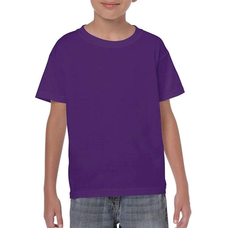 Heavy Cotton Youth T-shirt Purple Medium 1