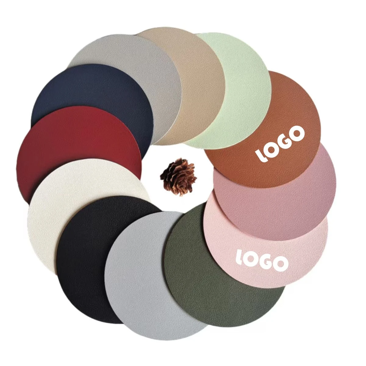 Round Leather Coaster 1