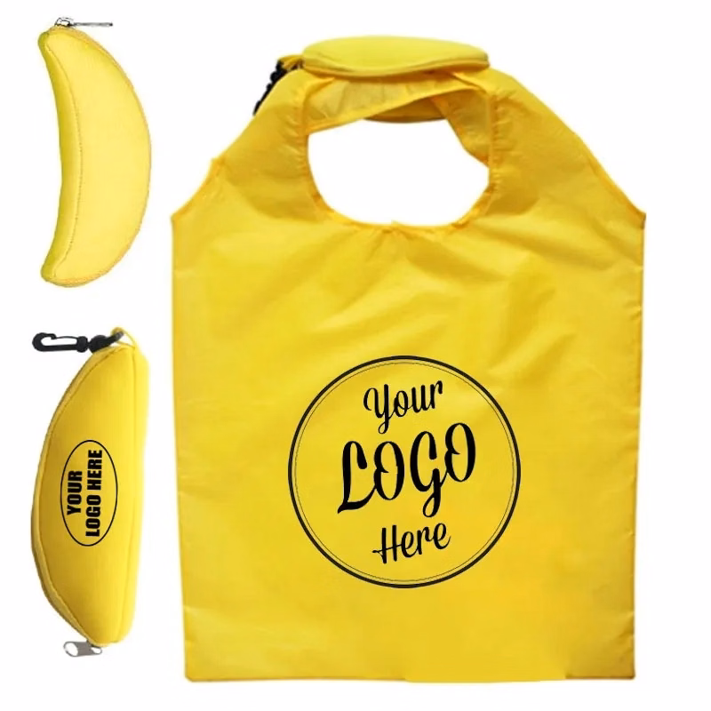 Promotional Banana Shape Foldable Tote Bag