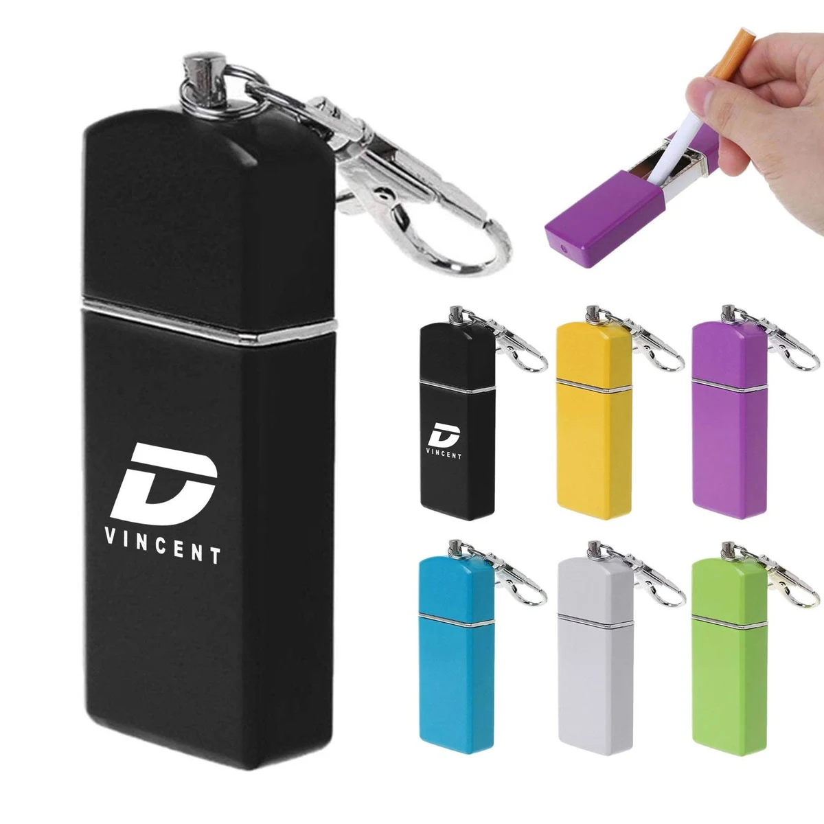 Portable Mini Metal Keychain Ashtray 1