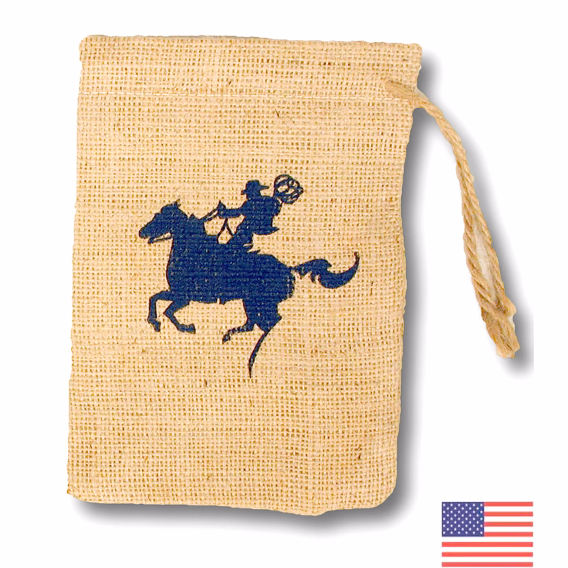 Coffee Bean Jute/Burlap Drawstring Bag 6X8"