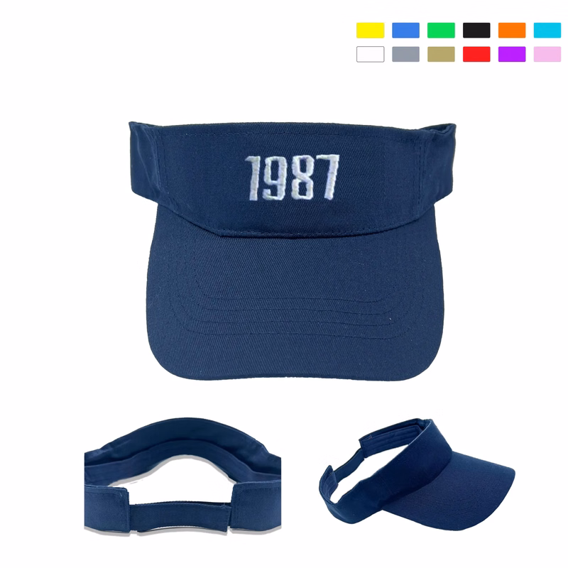 Embroidered Cotton Visor Hat for Men Women