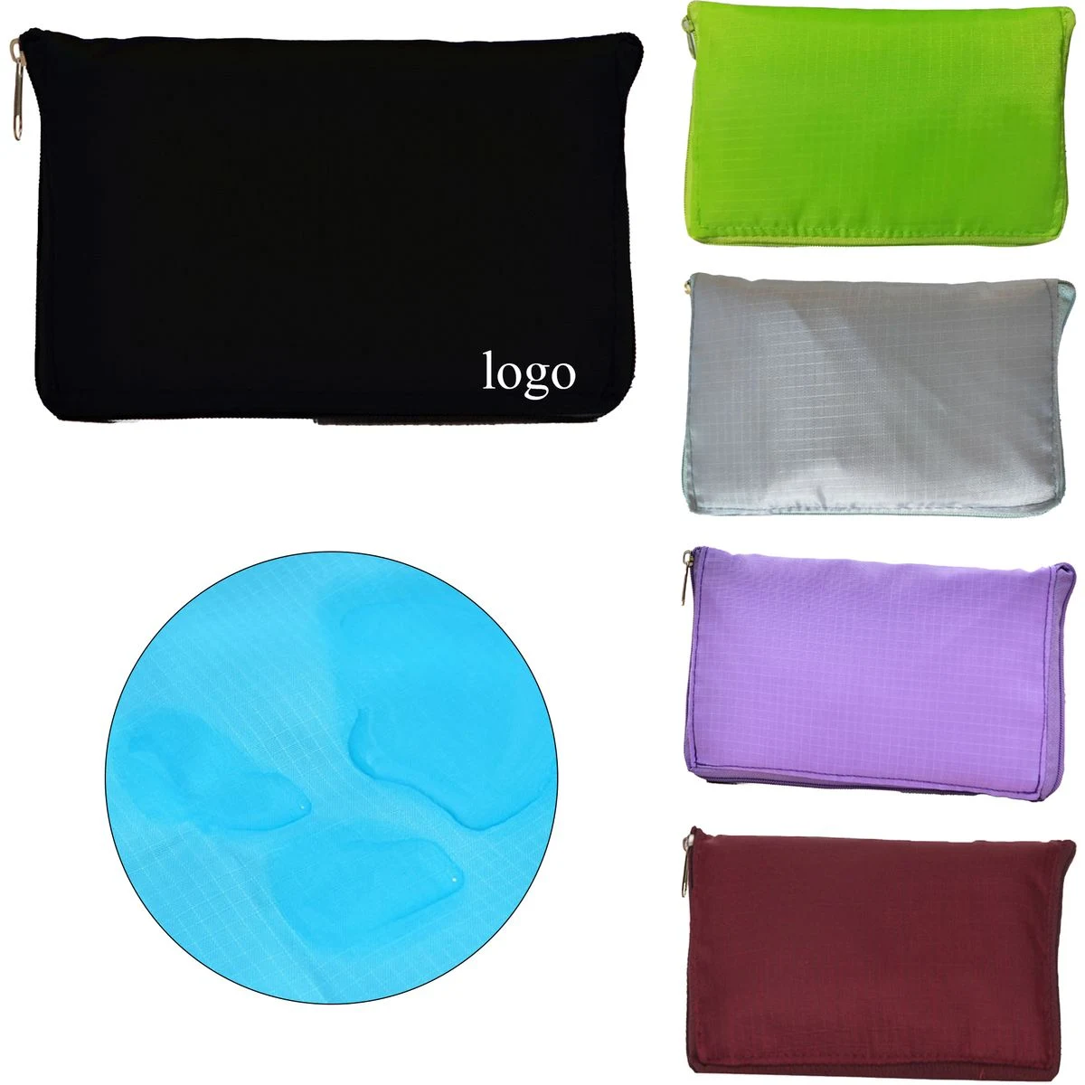 Compact Zipper Pouch Reusable Shopping Bag 1