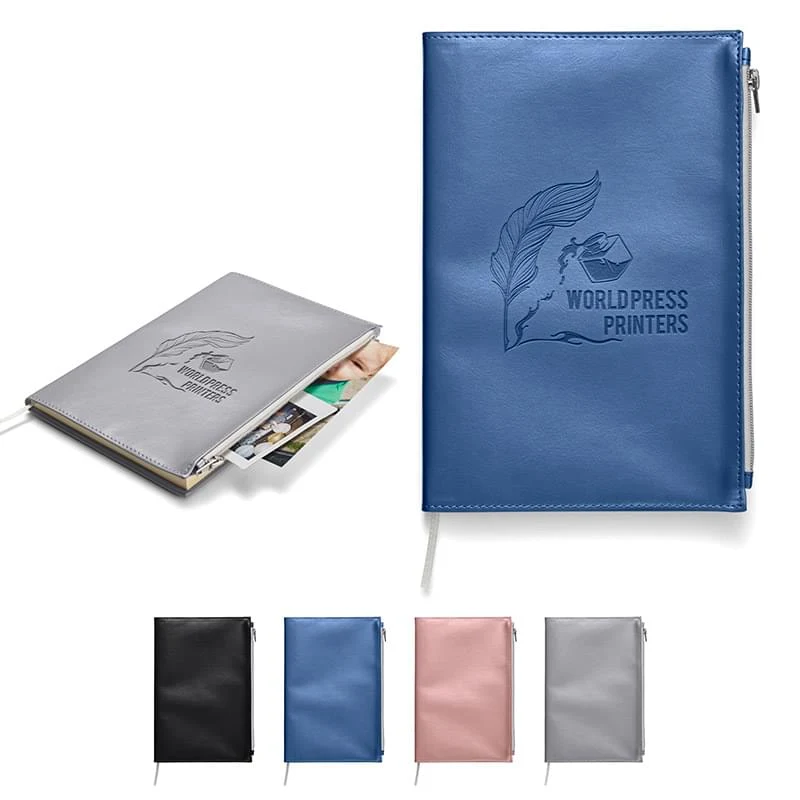 Softbound Metallic Foundry Journal with Zipper Pocket 1