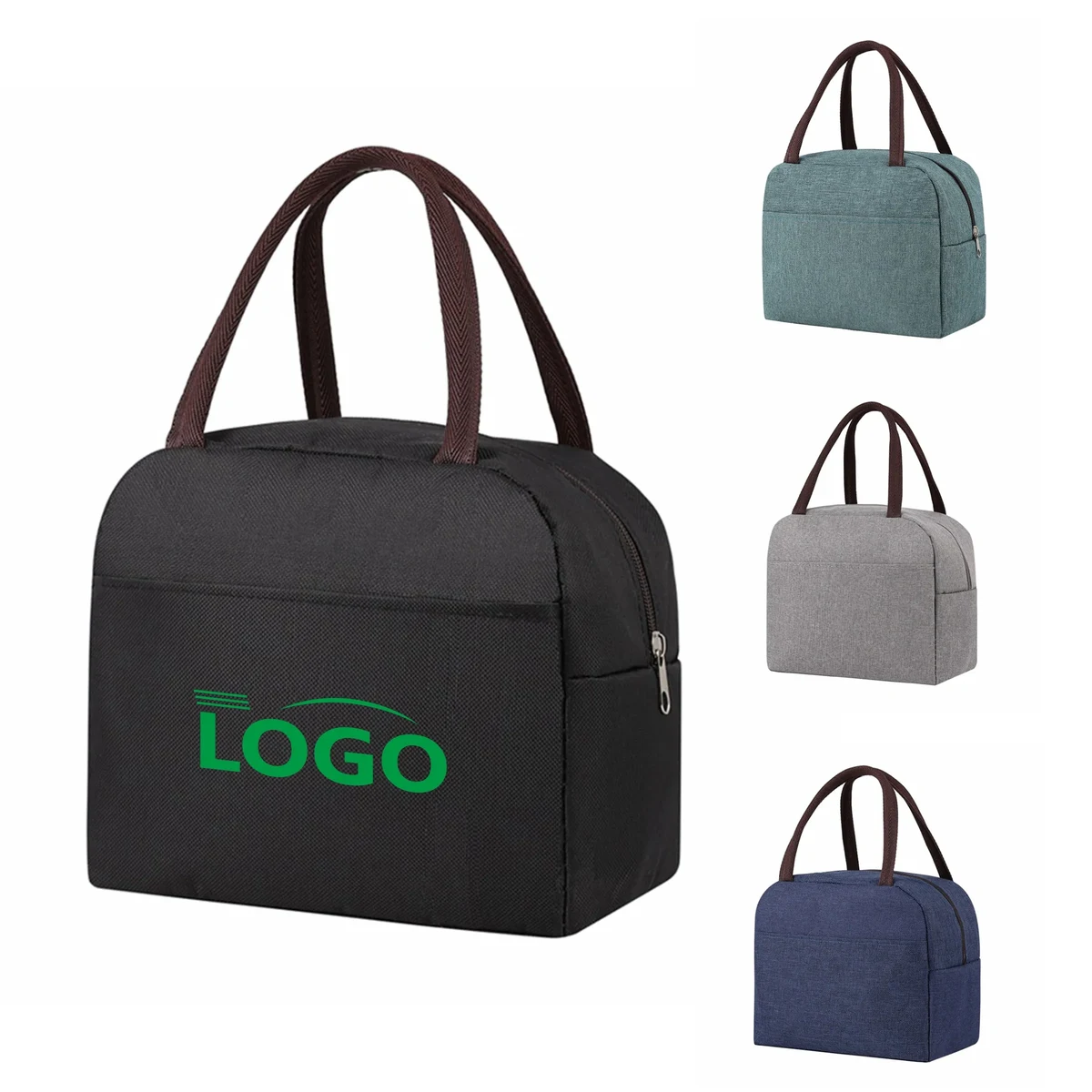 Oxford Fabric Portable Lunch Bag with Front Pocket 1