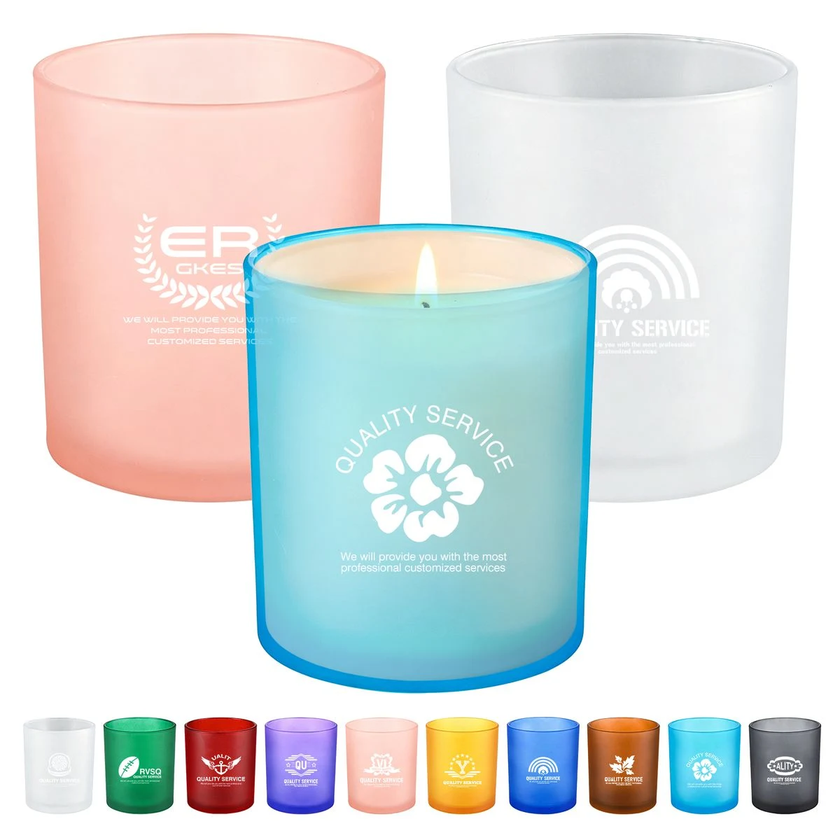 Frosted Glass Candle Cup 1
