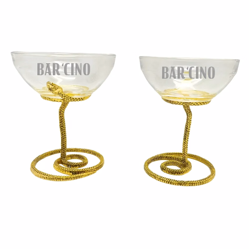 Snake Stemmed Margarita Glass