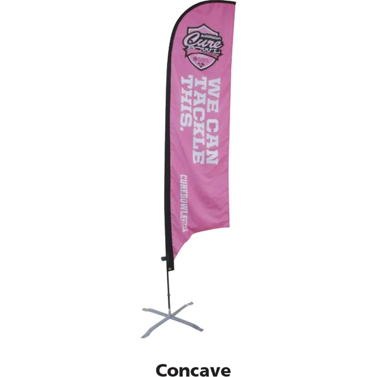 12ft Concave Shape Feather Flag Kit - 1 Side Imprint 1