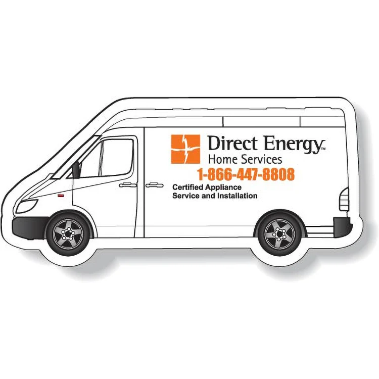 Stock Sprinter Truck Magnet .020, Screen-printed White Matte Vinyl Topcoat 1