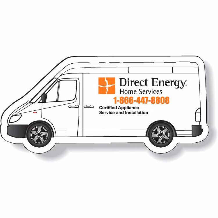 Stock Sprinter Truck Magnet .020, Screen-printed White Matte Vinyl Topcoat