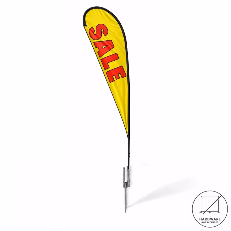 24Hr Express - Replacement Flag for 13.5' Large Tear Drop Flag Kit, Full Color Graphics Two Sided