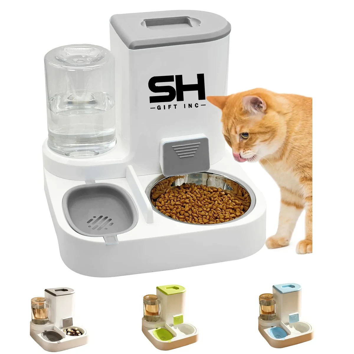 2 in 1Automatic Cat Food and Water Dispenser Set 1